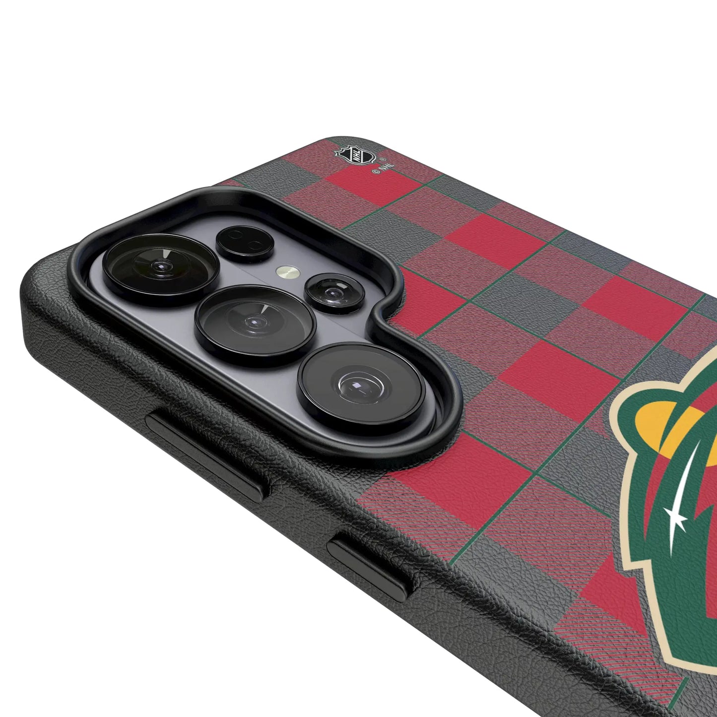 Minnesota Wild Plaid MagSafe Compatible Phone Case for Samsung Galaxy
