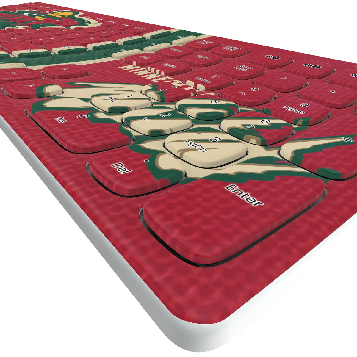 Minnesota Wild Stripe Curved Wireless Keyboard