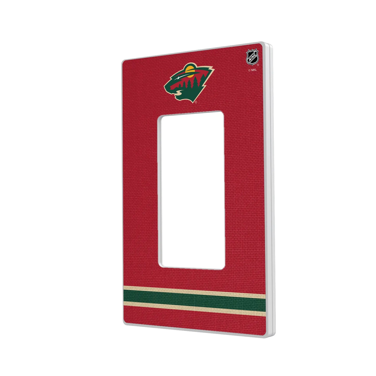 Minnesota Wild Stripe Hidden-Screw Light Switch Plate