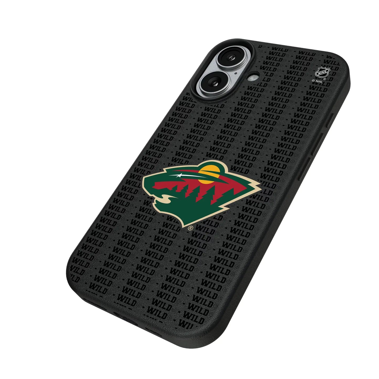 Minnesota Wild Text Backdrop MagSafe Compatible Phone Case for Apple iPhone