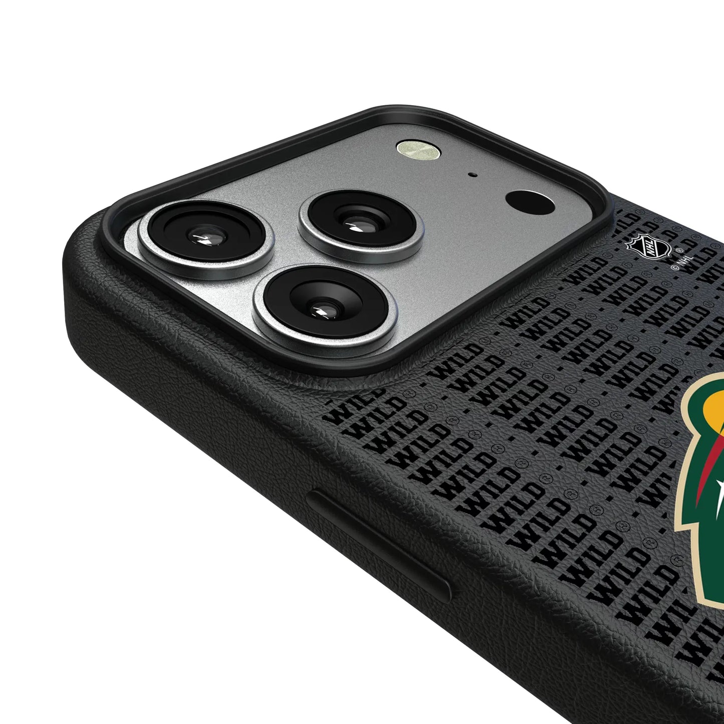 Minnesota Wild Text Backdrop MagSafe Compatible Phone Case for Apple iPhone