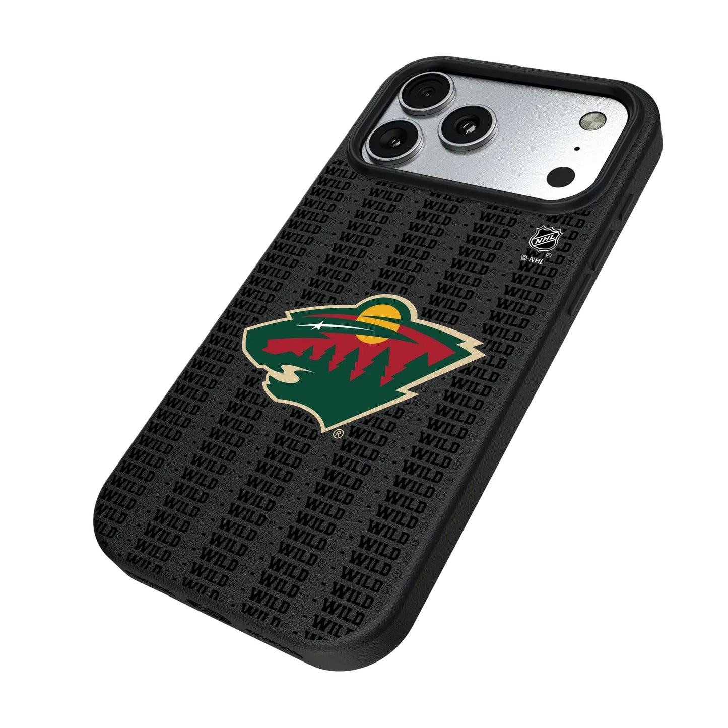 Minnesota Wild Text Backdrop MagSafe Compatible Phone Case for Apple iPhone