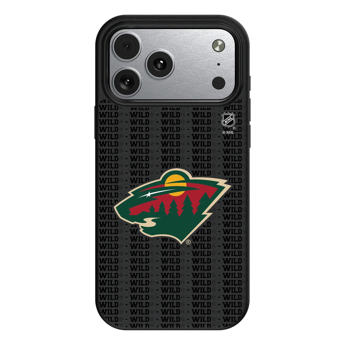 Minnesota Wild Text Backdrop MagSafe Compatible Phone Case for Apple iPhone