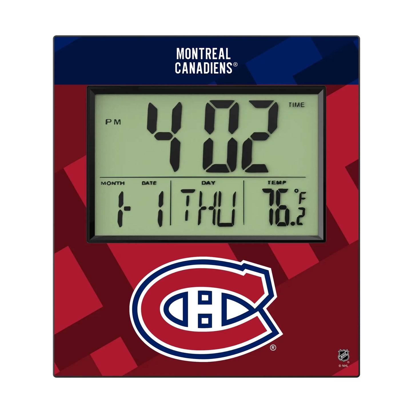 Montreal Canadiens Color Block Wall Clock