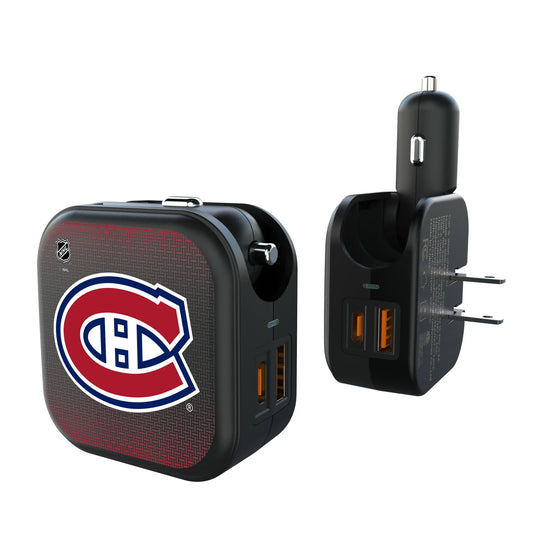 Montreal Canadiens Linen 2 in 1 USB A/C Charger