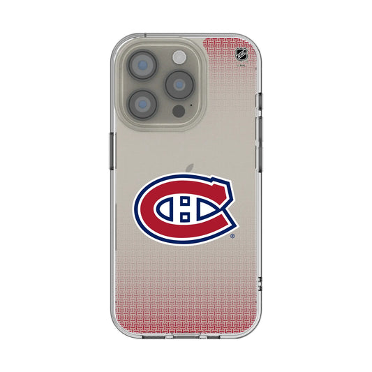 Montreal Canadiens Linen Clear Phone Case for Apple iPhone
