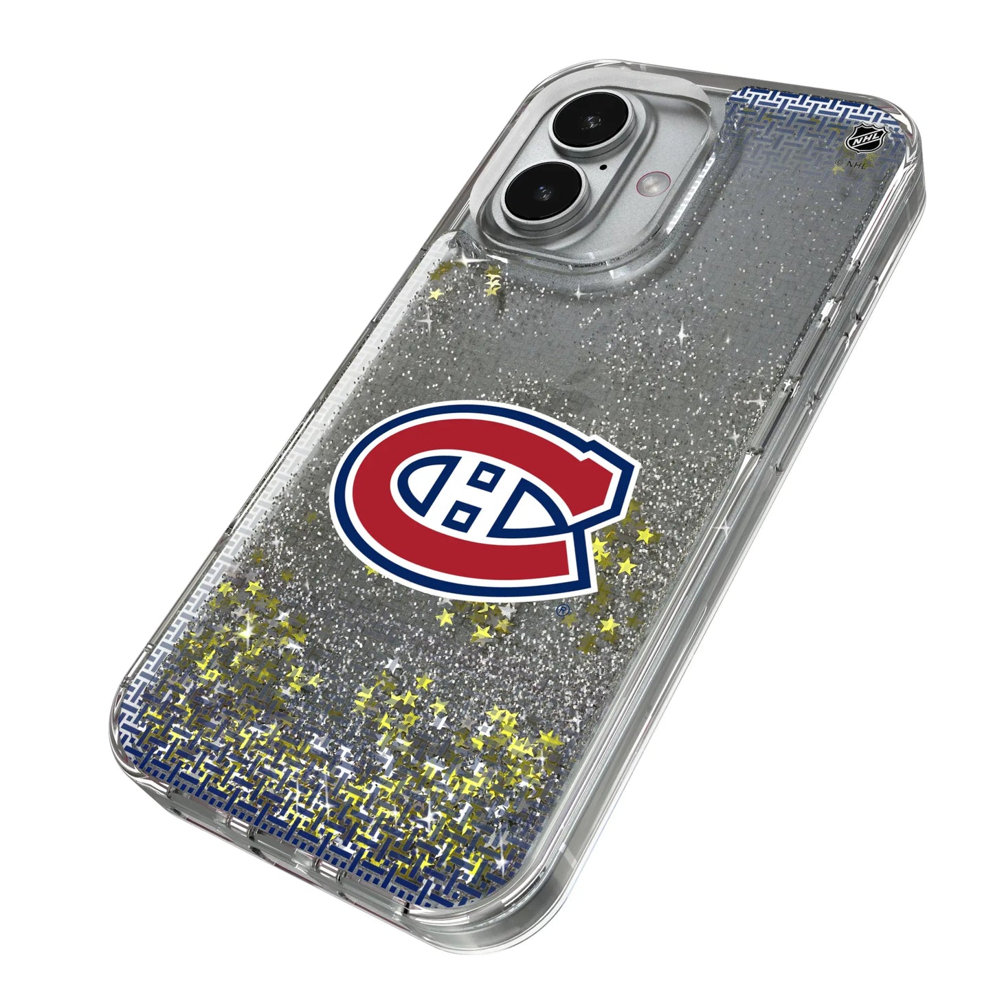 Montreal Canadiens Linen Glitter Phone Case for Apple iPhone