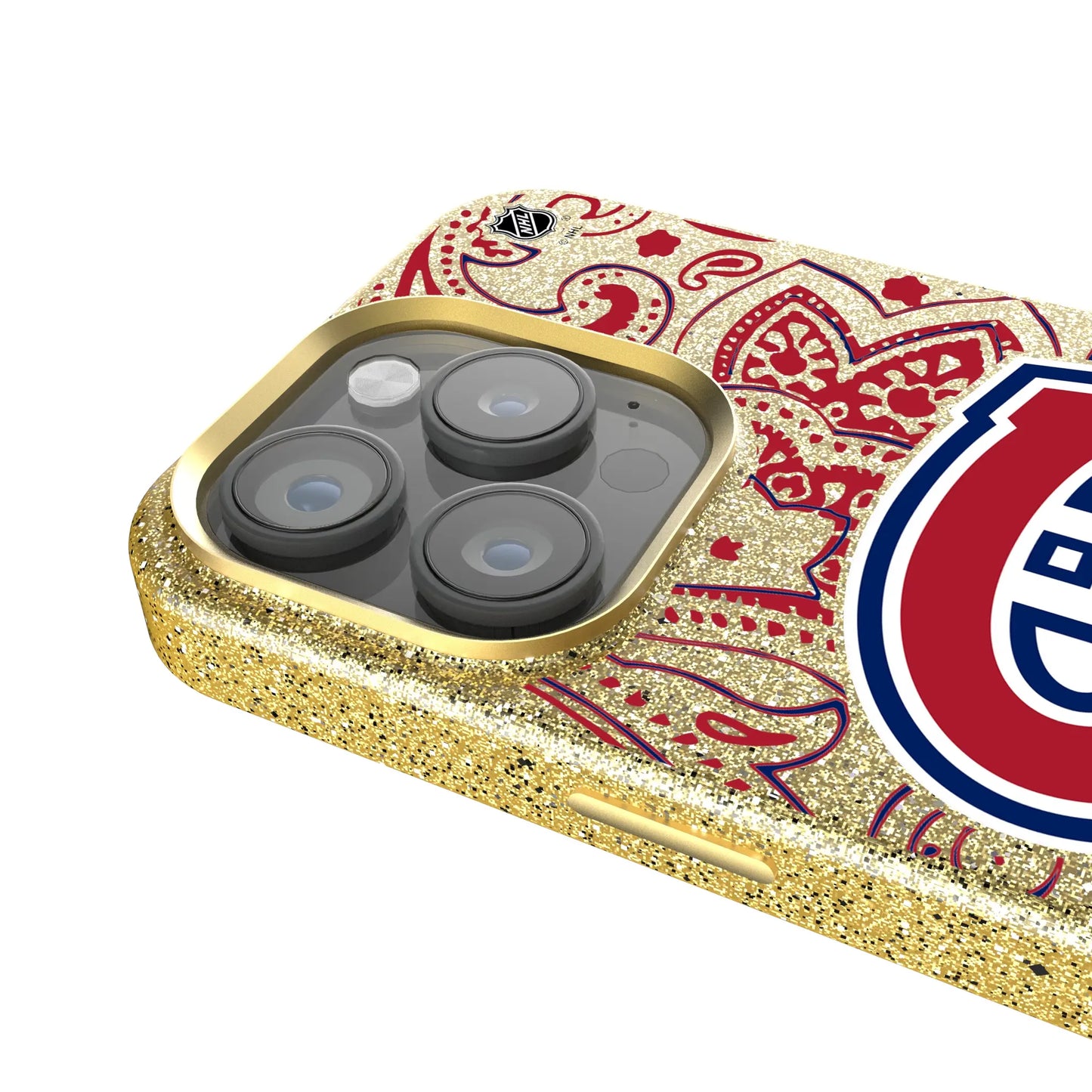 Montreal Canadiens Paisley Bling Phone Case for Apple iPhone