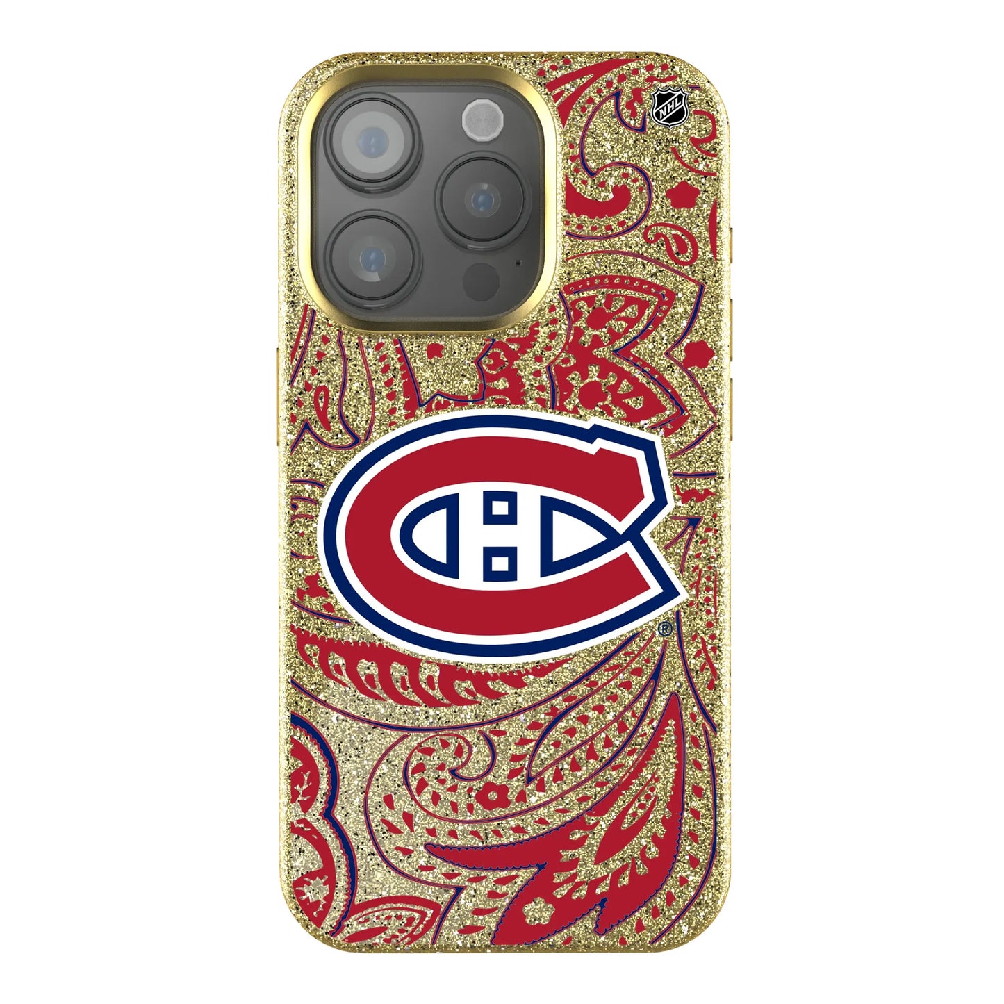 Montreal Canadiens Paisley Bling Phone Case for Apple iPhone