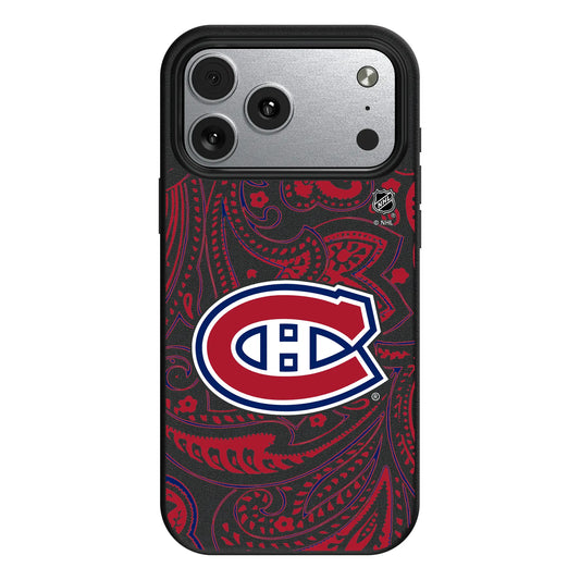 Montreal Canadiens Paisley MagSafe Compatible Phone Case for Apple iPhone