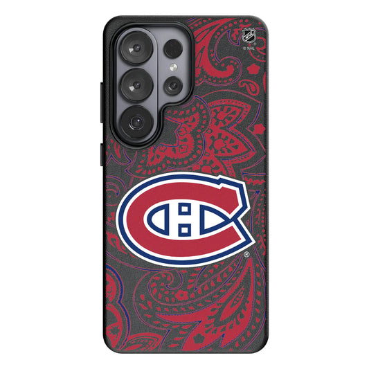 Montreal Canadiens Paisley MagSafe Compatible Phone Case for Samsung Galaxy