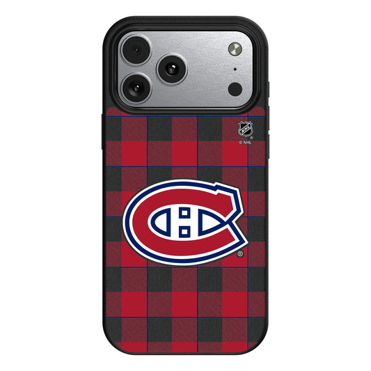 Montreal Canadiens Plaid MagSafe Compatible Phone Case for Apple iPhone