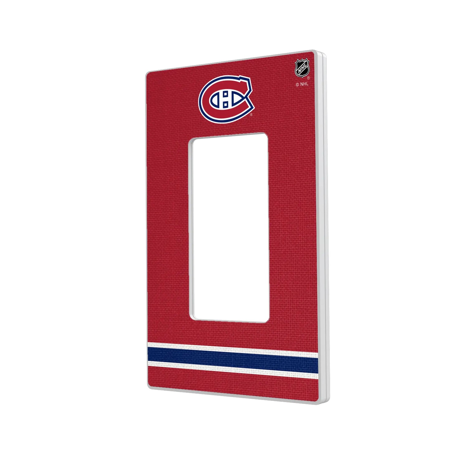 Montreal Canadiens Stripe Hidden-Screw Light Switch Plate