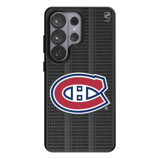 Montreal Canadiens Text Backdrop MagSafe Compatible Phone Case for Samsung Galaxy