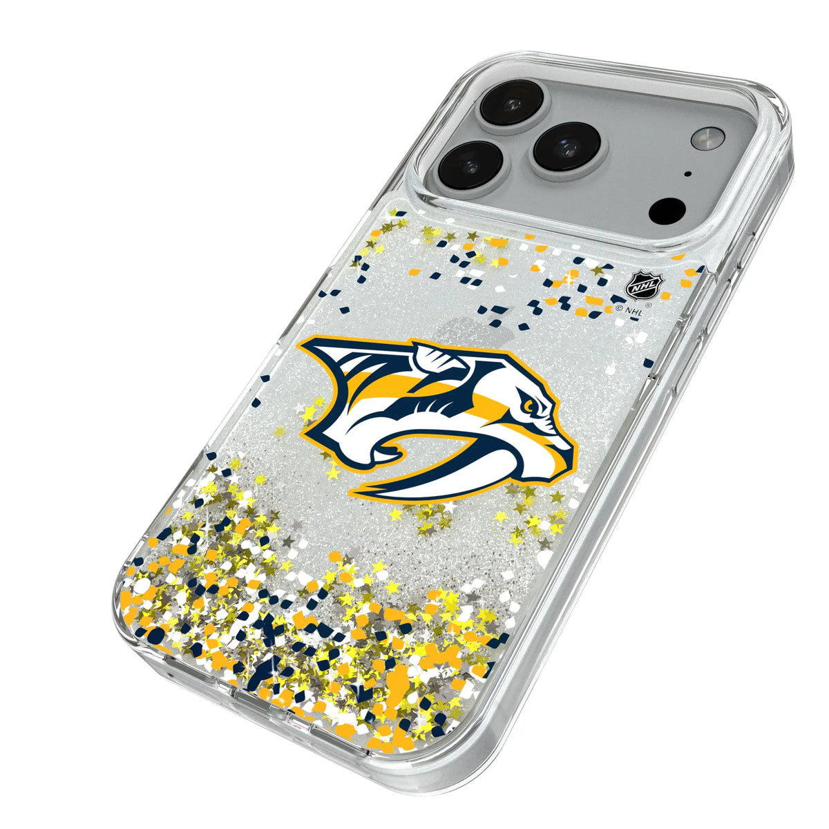 Nashville Predators Confetti Glitter Phone Case for Apple iPhone