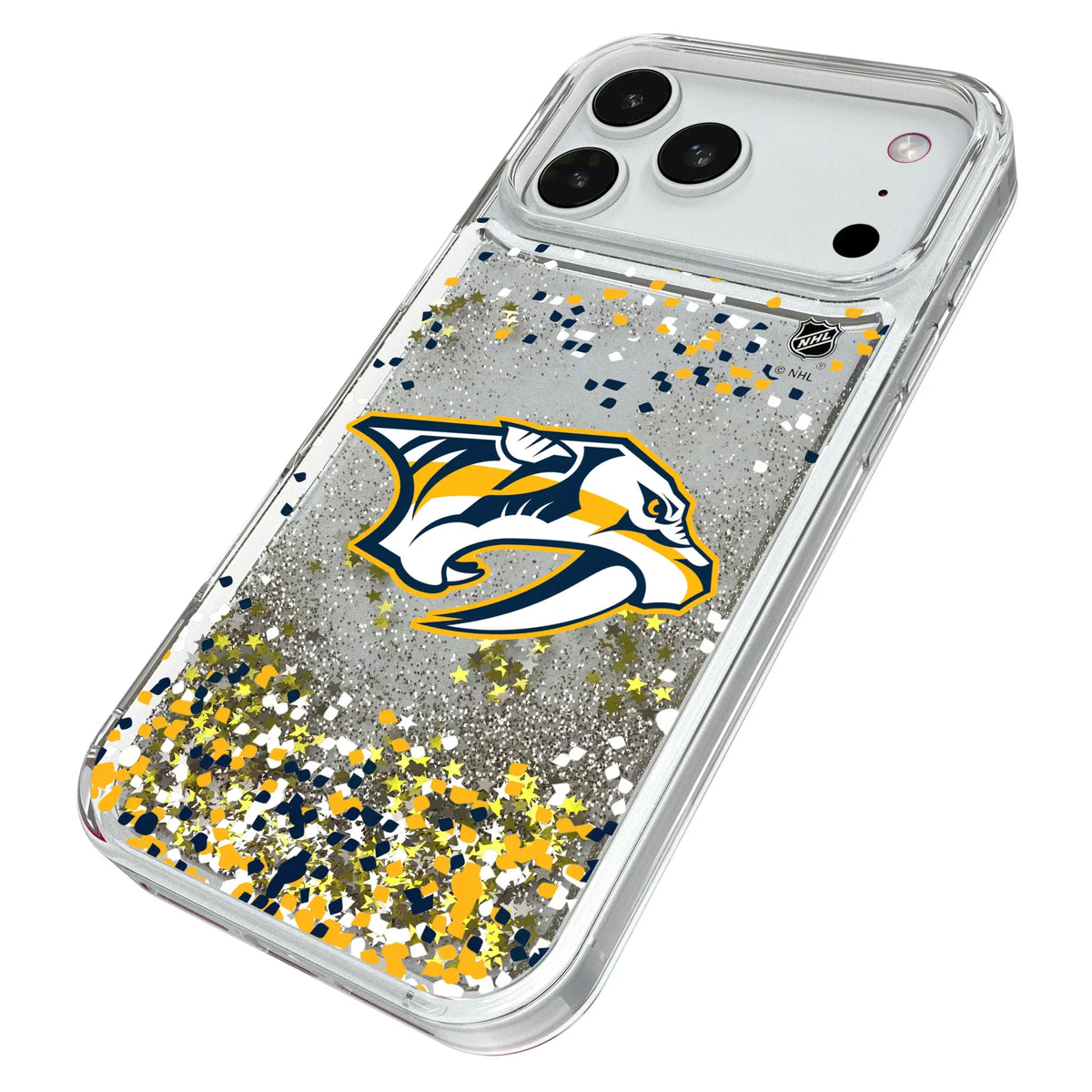 Nashville Predators Confetti Glitter Phone Case for Apple iPhone