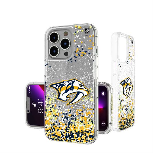 Nashville Predators Confetti Glitter Phone Case for Apple iPhone
