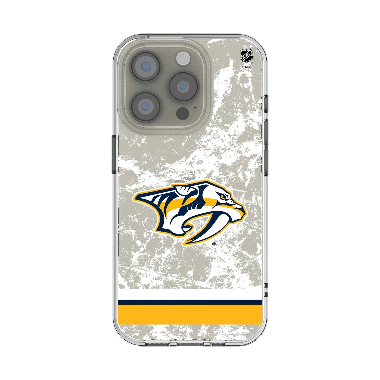 Nashville Predators Ice Stripe Clear Phone Case for Apple iPhone