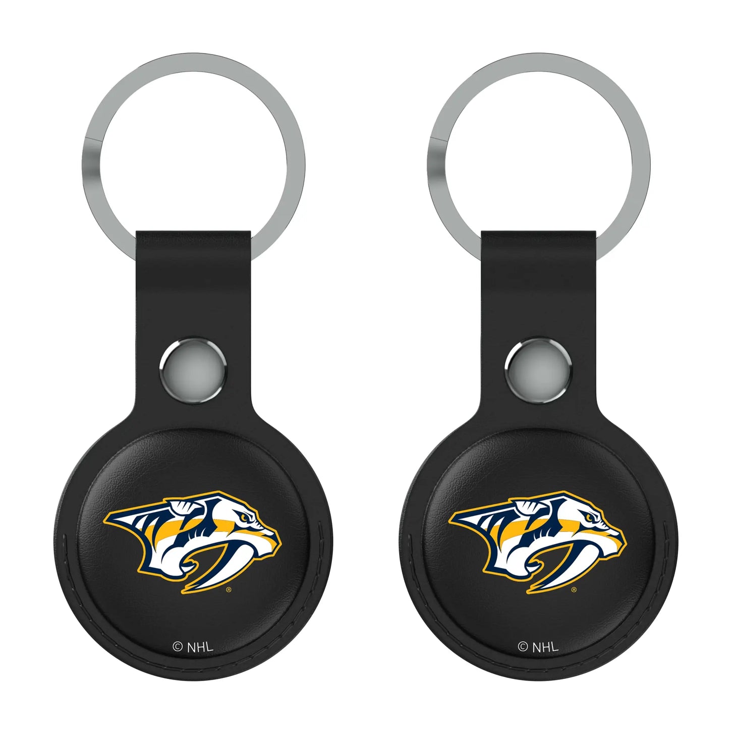 Nashville Predators Insignia Black Airtag Holder 2-Pack