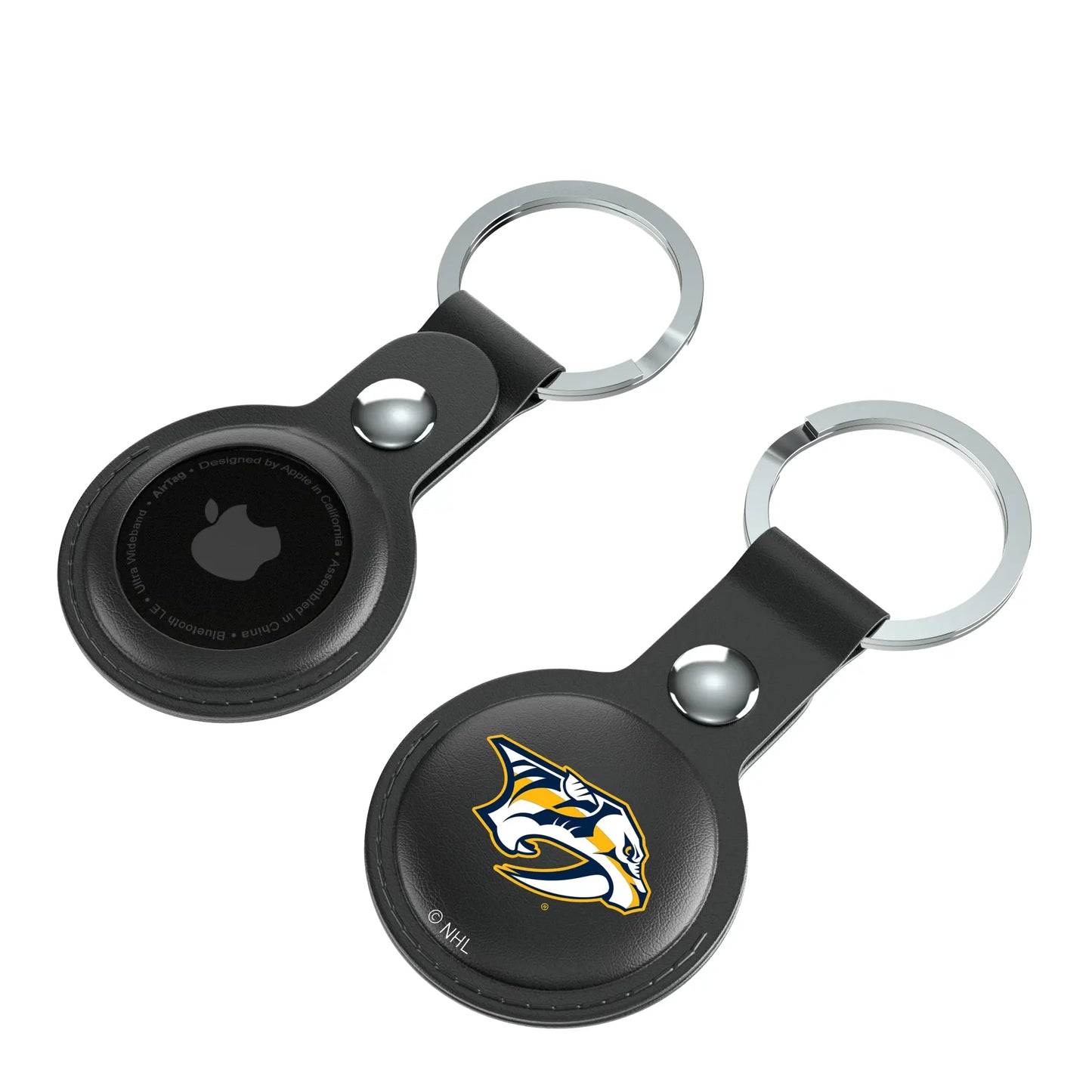 Nashville Predators Insignia Black Airtag Holder 2-Pack