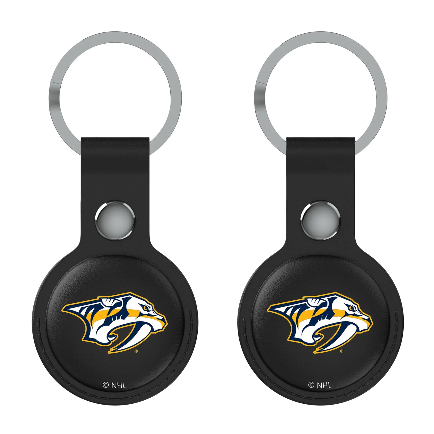 Nashville Predators Insignia Black Airtag Holder 2-Pack
