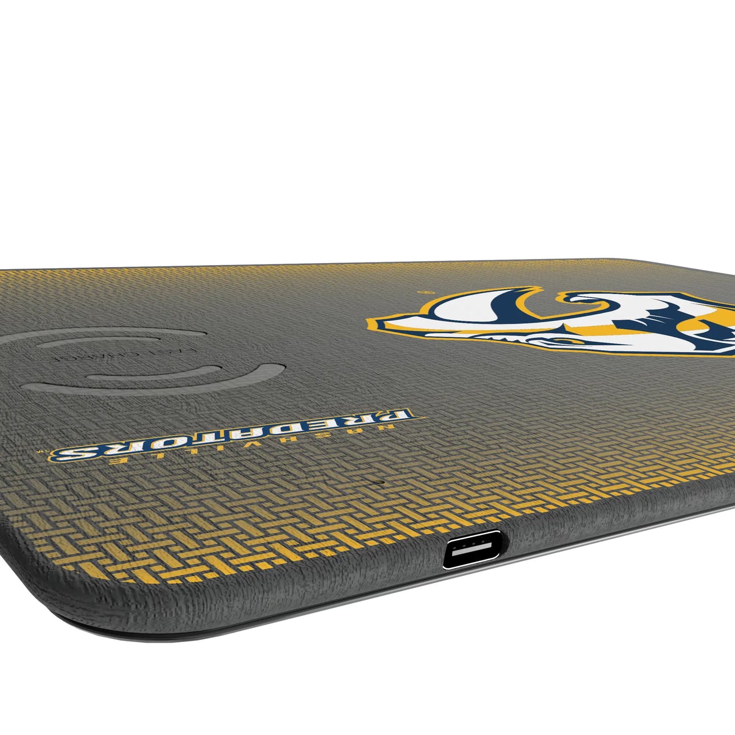 Nashville Predators Linen 15-Watt Wireless Charger and Mouse Pad