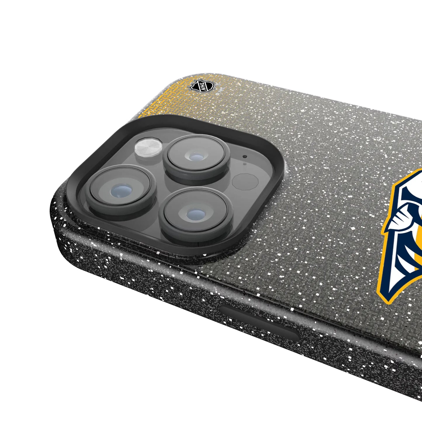 Nashville Predators Linen Black Bling Phone Case for Apple iPhone