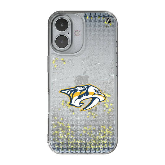 Nashville Predators Linen Glitter Phone Case for Apple iPhone