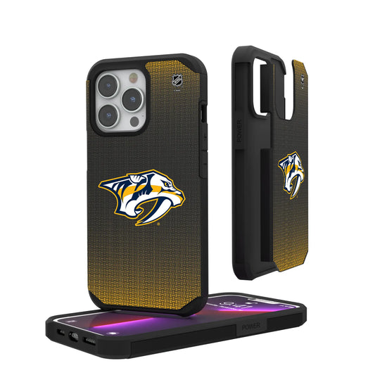 Nashville Predators Linen Rugged Phone Case for Apple iPhone