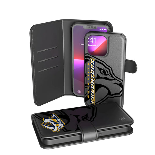 Nashville Predators Monocolor Tilt Wallet Phone Case for Apple iPhone