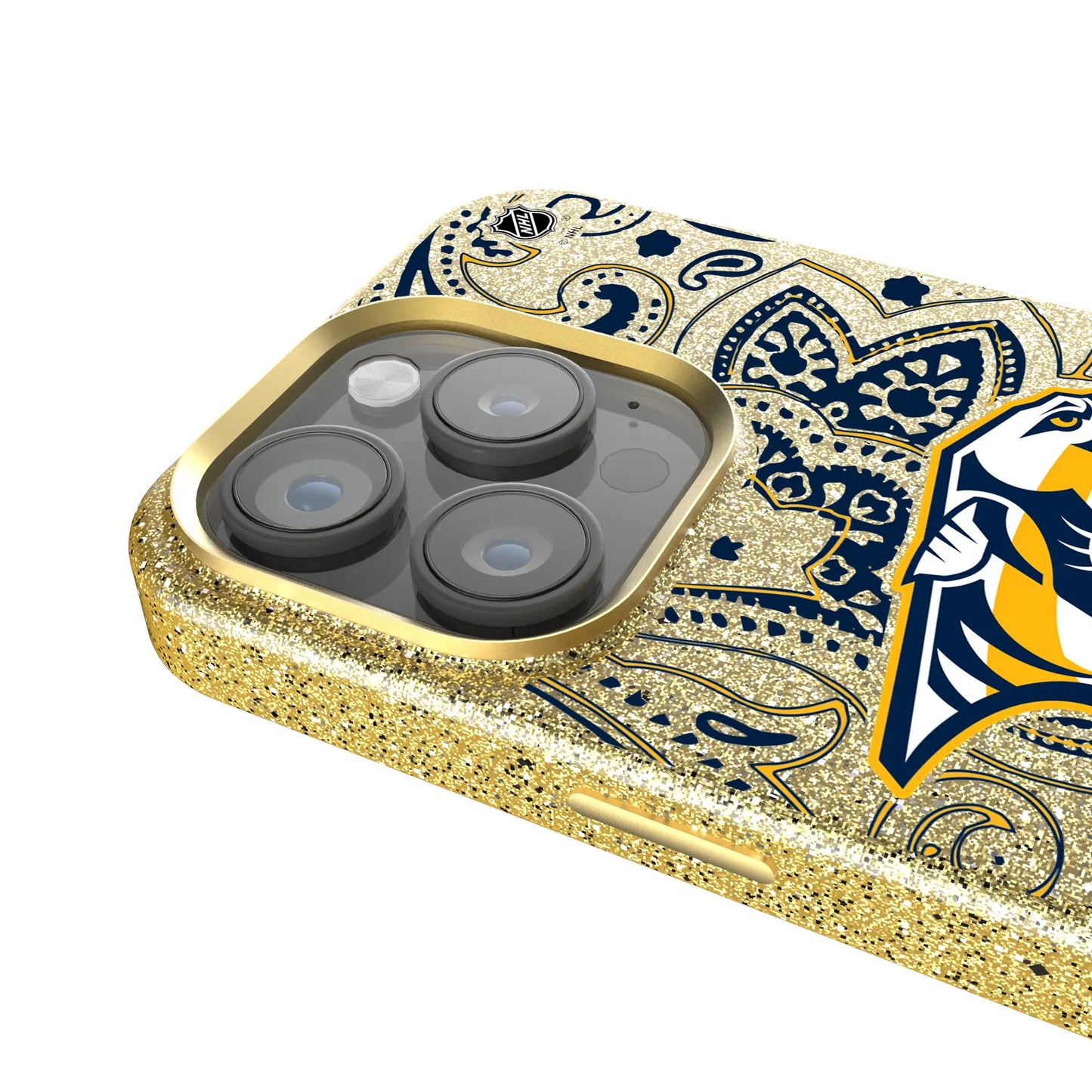 Nashville Predators Paisley Bling Phone Case for Apple iPhone