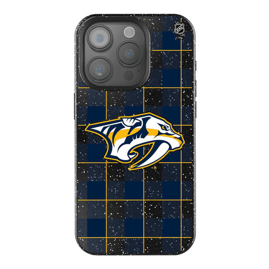 Nashville Predators Plaid Black Bling Phone Case for Apple iPhone