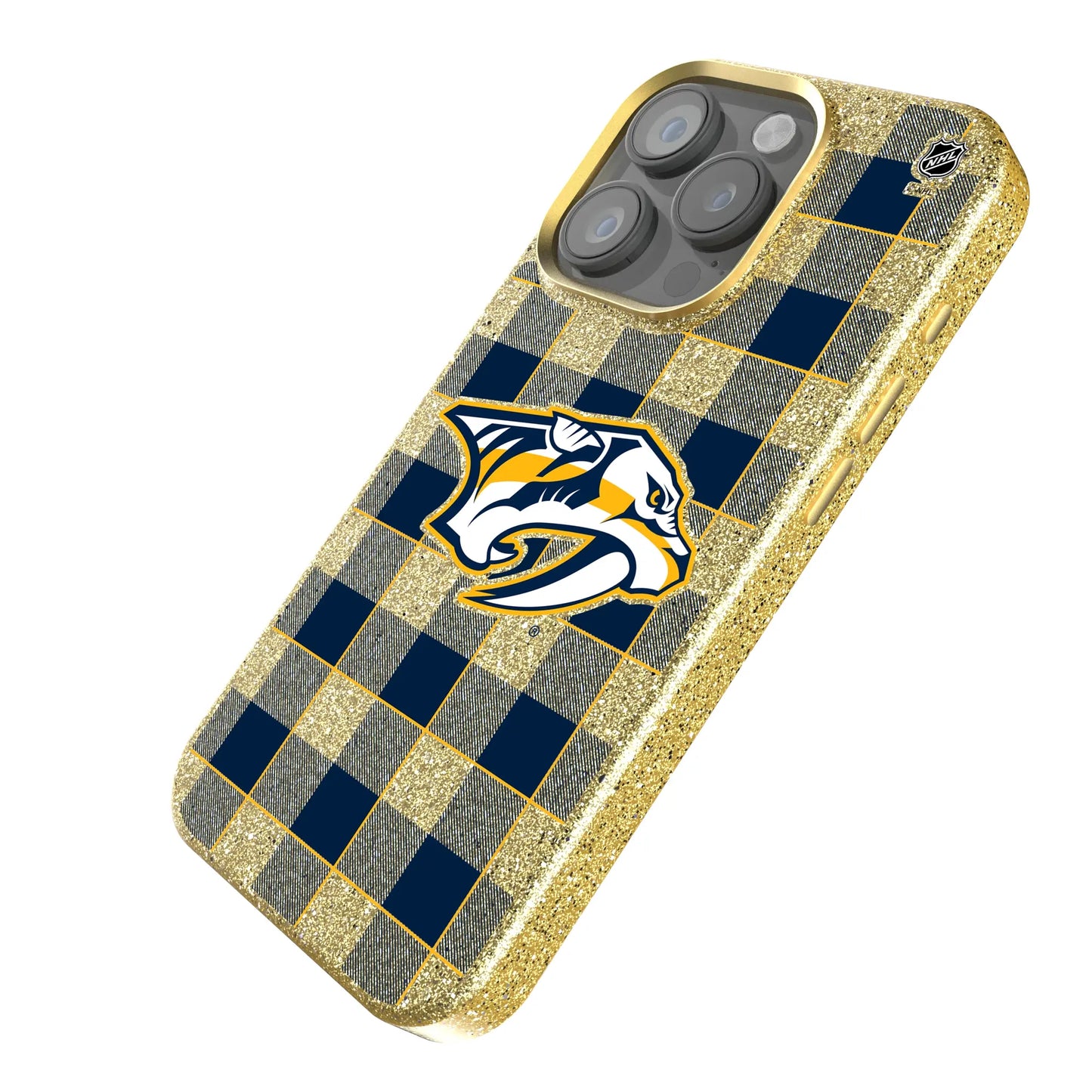 Nashville Predators Plaid Bling Phone Case for Apple iPhone
