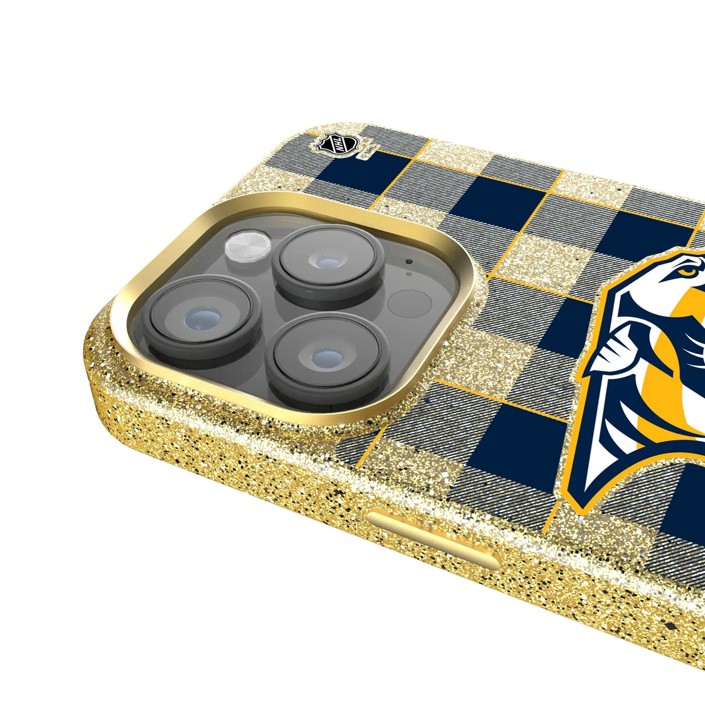 Nashville Predators Plaid Bling Phone Case for Apple iPhone