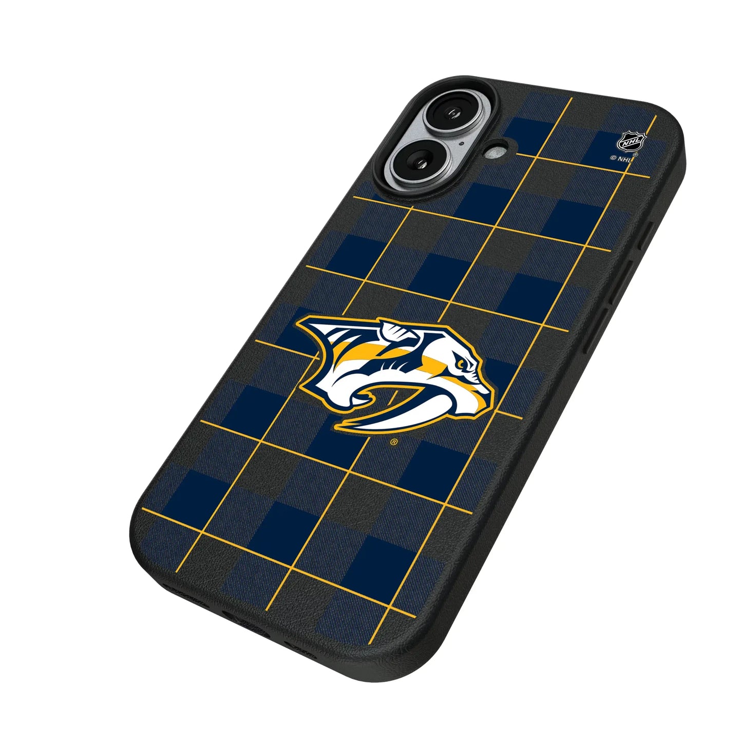Nashville Predators Plaid MagSafe Compatible Phone Case for Apple iPhone