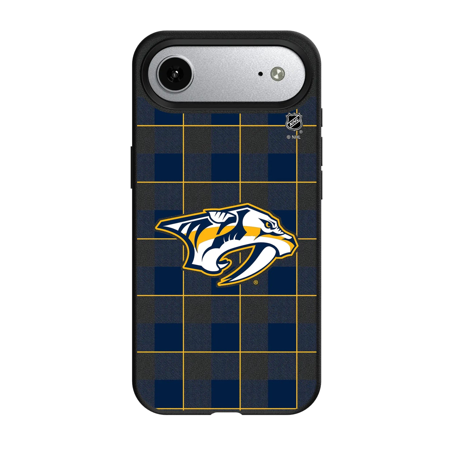 Nashville Predators Plaid MagSafe Compatible Phone Case for Apple iPhone