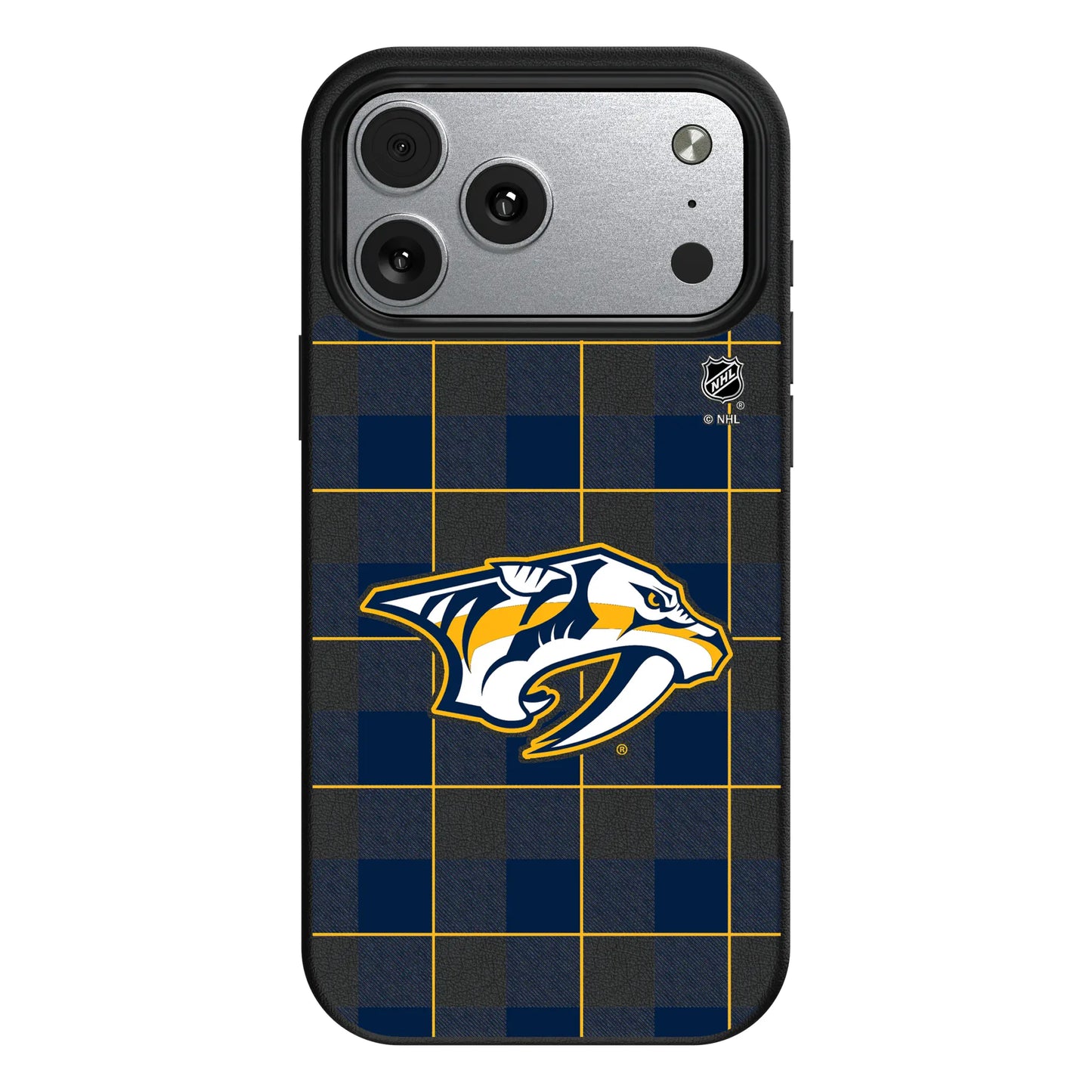 Nashville Predators Plaid MagSafe Compatible Phone Case for Apple iPhone