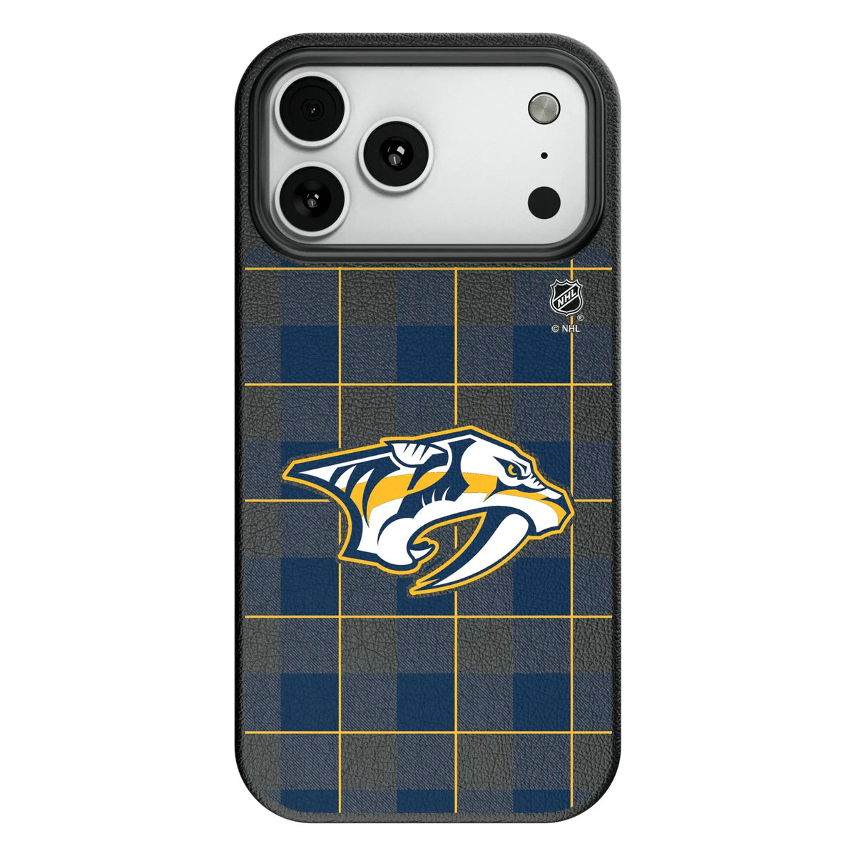 Nashville Predators Plaid MagSafe Compatible Phone Case for Apple iPhone
