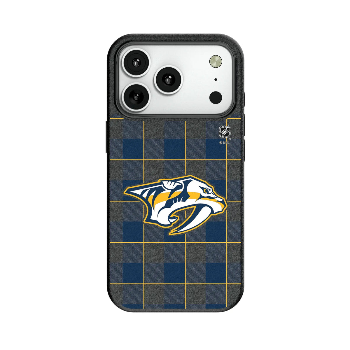 Nashville Predators Plaid MagSafe Compatible Phone Case for Apple iPhone