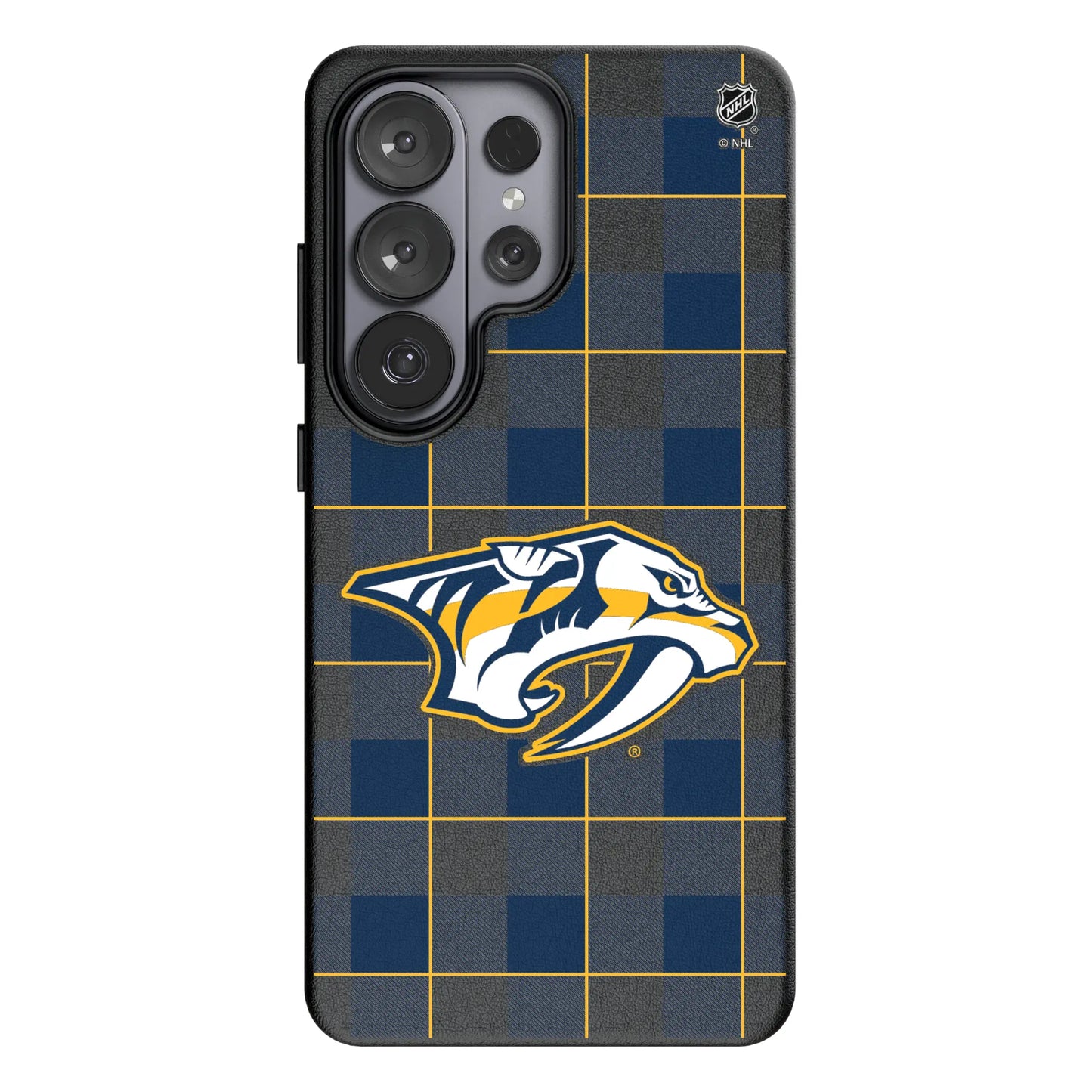 Nashville Predators Plaid MagSafe Compatible Phone Case for Samsung Galaxy