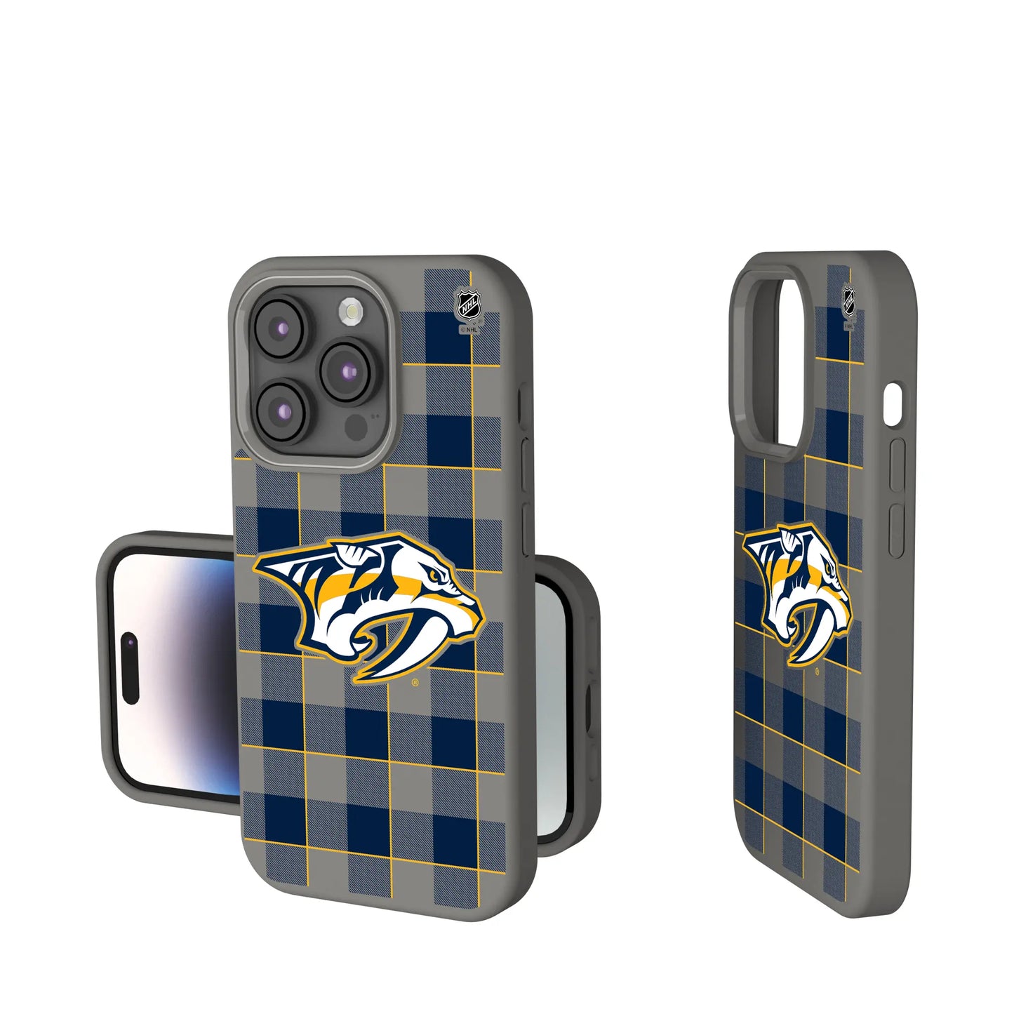 Nashville Predators Plaid Soft Touch Phone Case for Apple iPhone