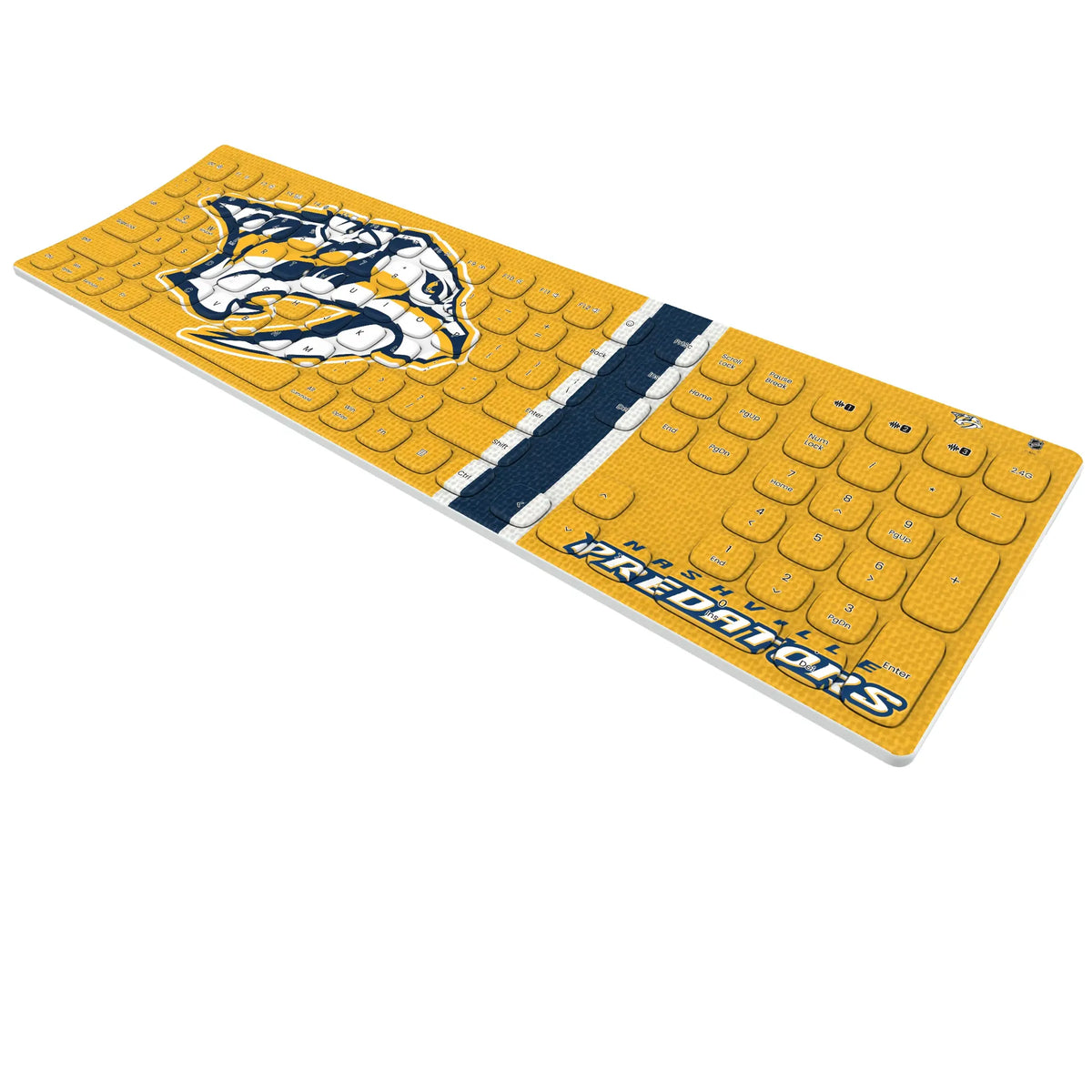 Nashville Predators Stripe Curved Wireless Keyboard