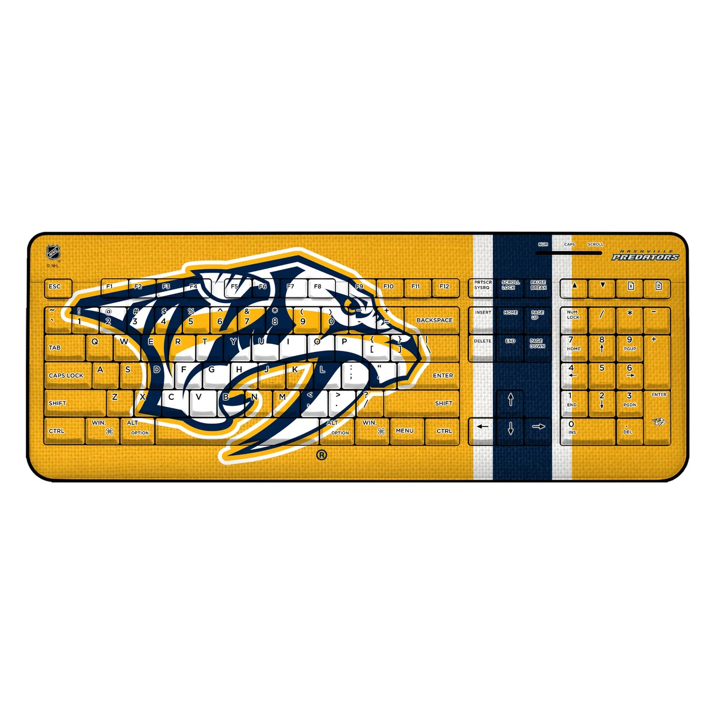 Nashville Predators Stripe Wireless USB Keyboard