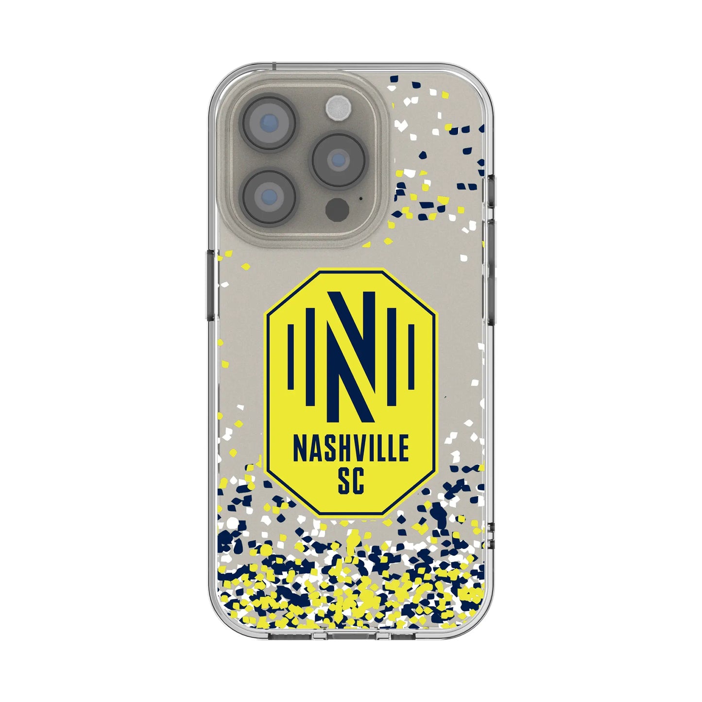 Nashville SC Confetti Clear Phone Case for Apple iPhone