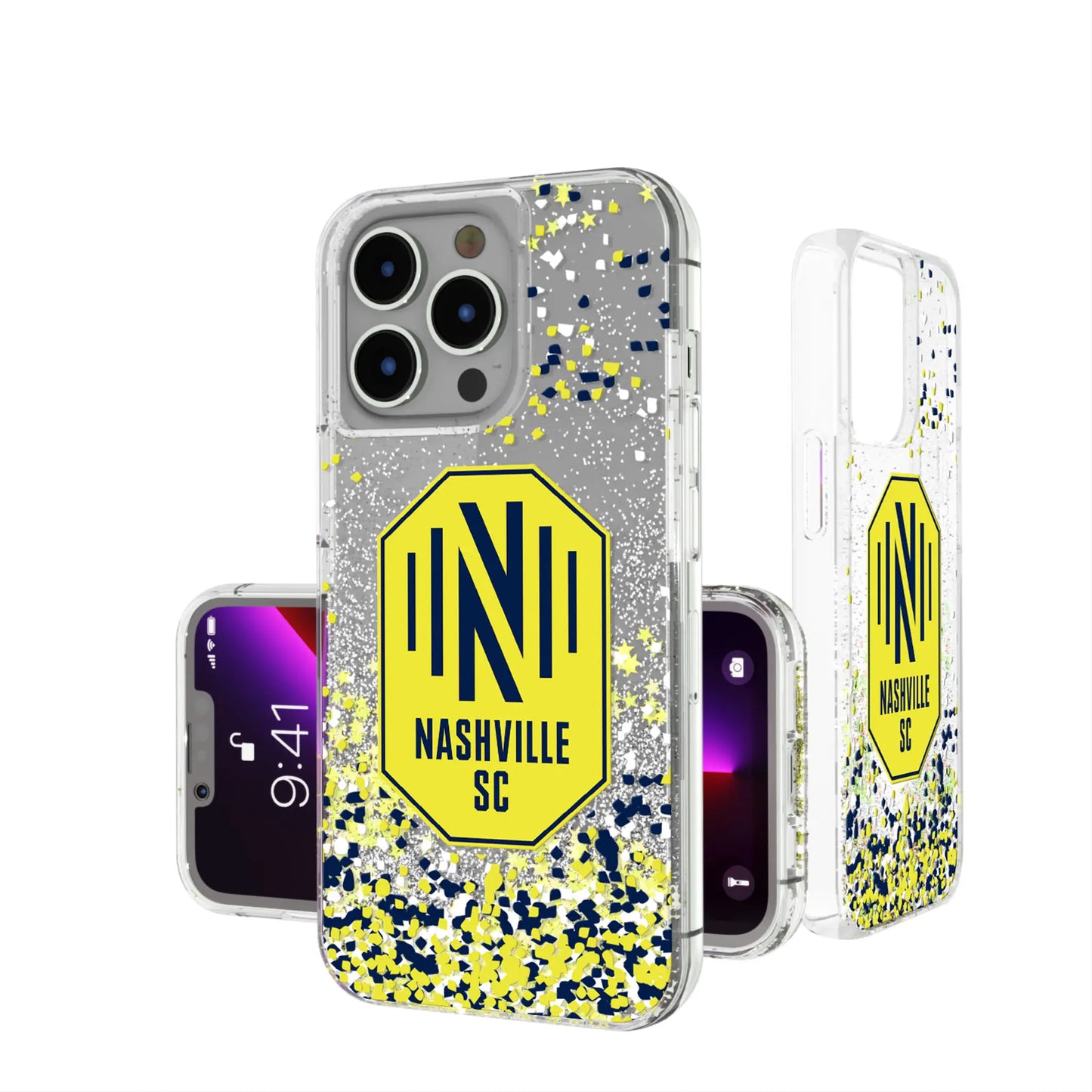 Nashville SC Confetti Glitter Phone Case for Apple iPhone