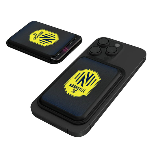 Nashville SC Linen Black Magnetic Credit Card Wallet