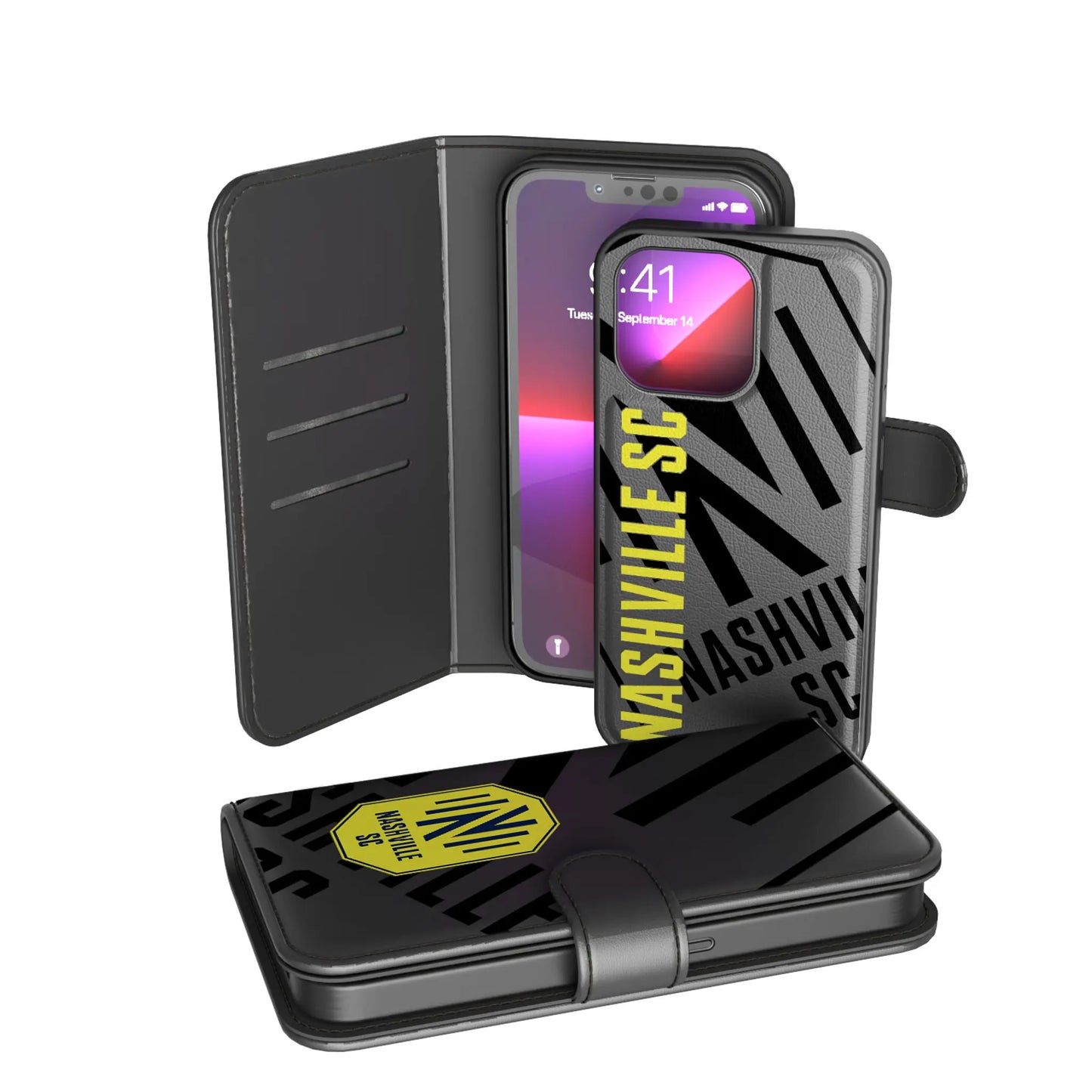 Nashville SC Monocolor Tilt Wallet Phone Case for Apple iPhone