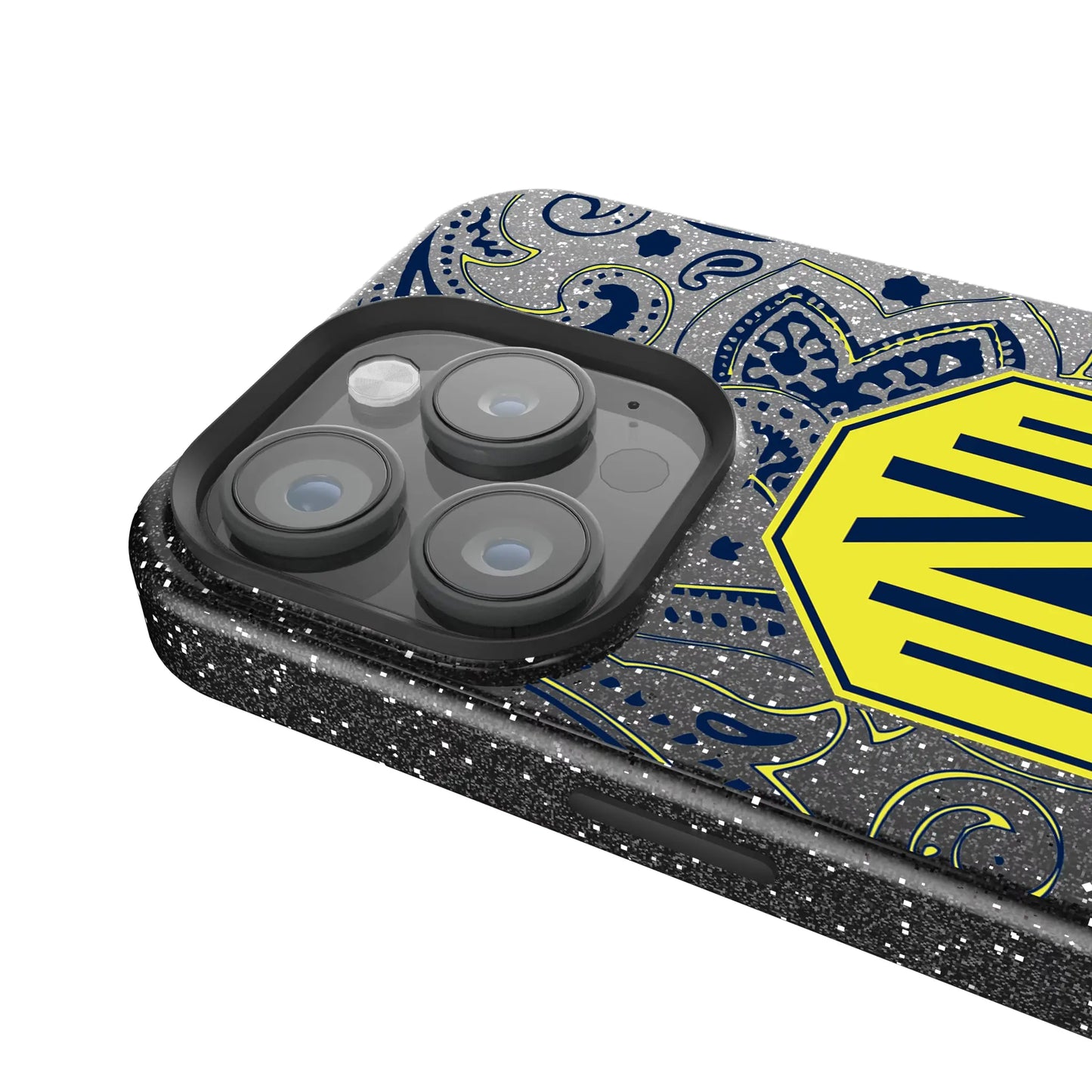 Nashville SC Paisley Black Bling Phone Case for Apple iPhone