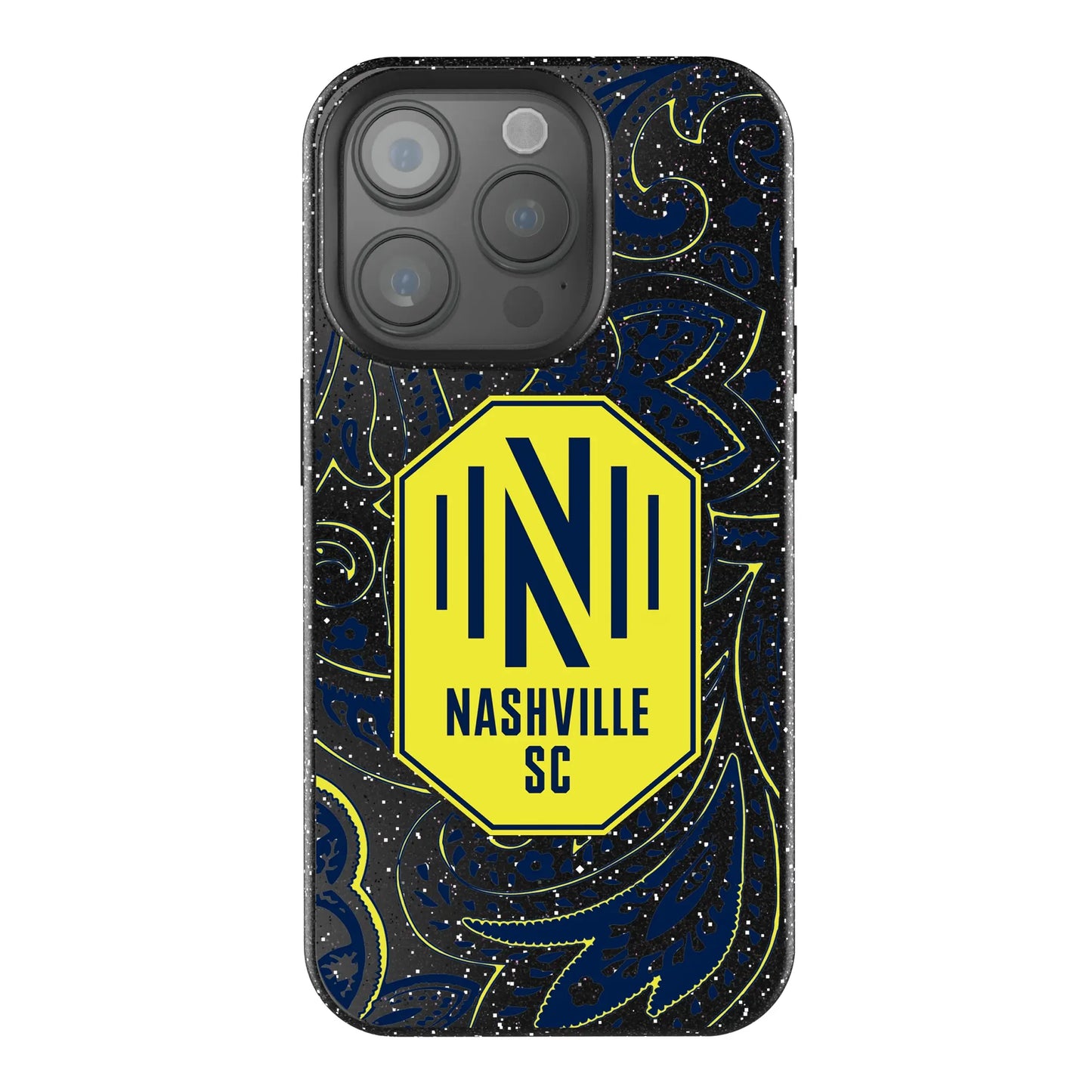 Nashville SC Paisley Black Bling Phone Case for Apple iPhone
