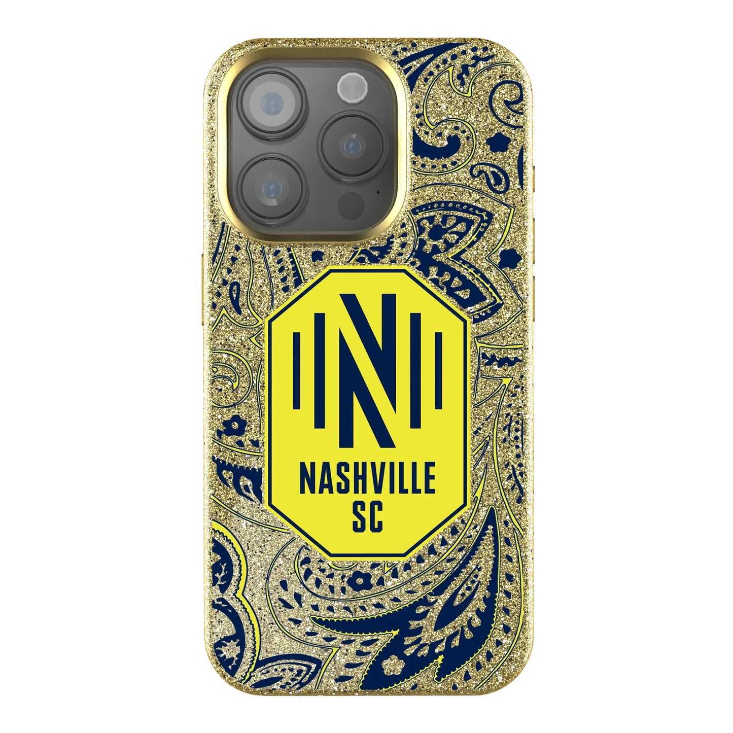 Nashville SC Paisley Bling Phone Case for Apple iPhone